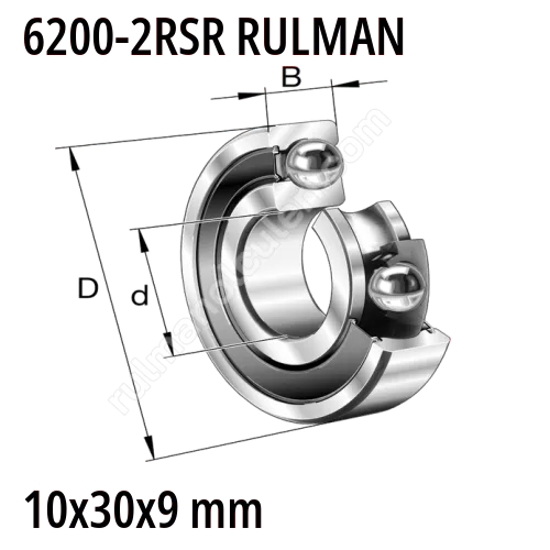 6200-2RSR Rulman Görseli